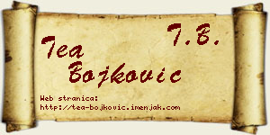 Tea Bojković vizit kartica